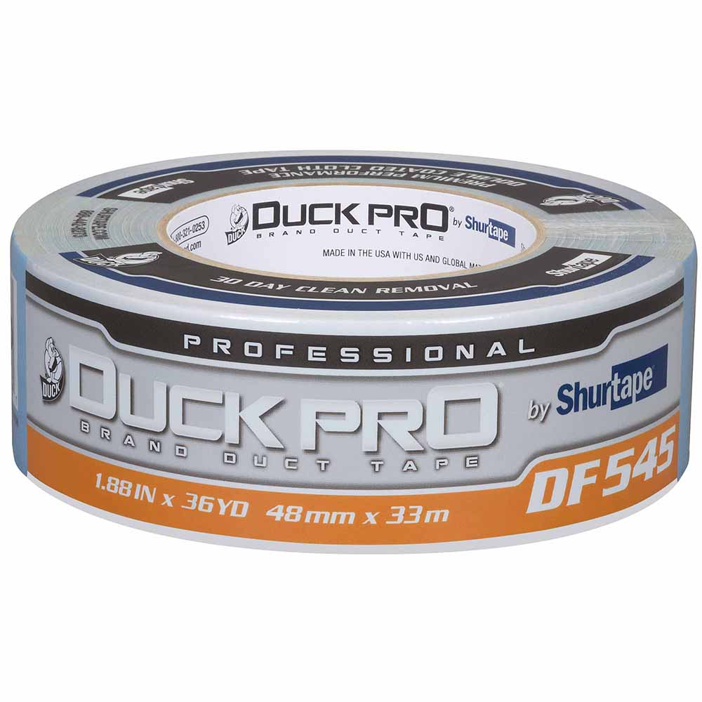Shurtape 105455 DF 545 Duck Pro 10.5Mil 48mm x 33m Blue Premium Double-Coated Cloth Duct Tape