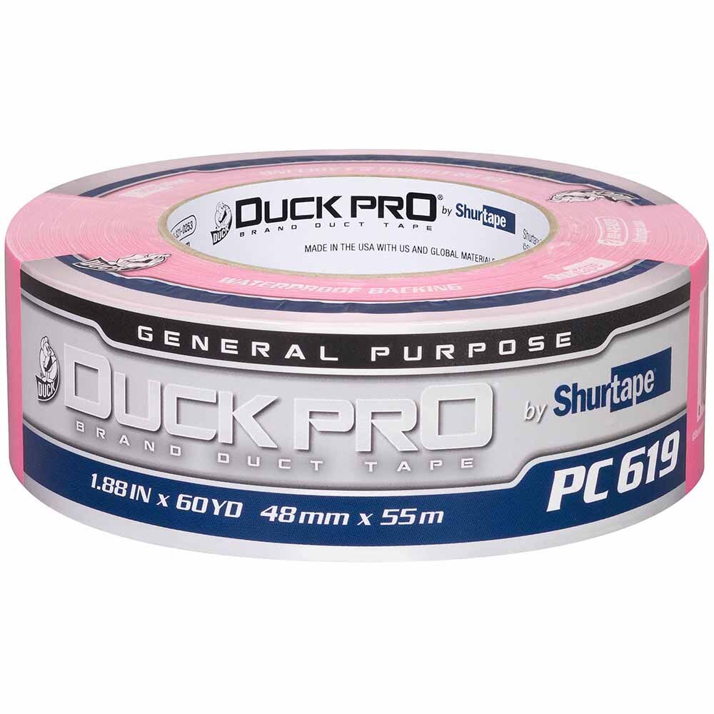 Shurtape 105485 PC 619 Duck Pro 9Mil 48mm x 55m Fluorescent Purple Specialty Grade, Fluorescent Cl