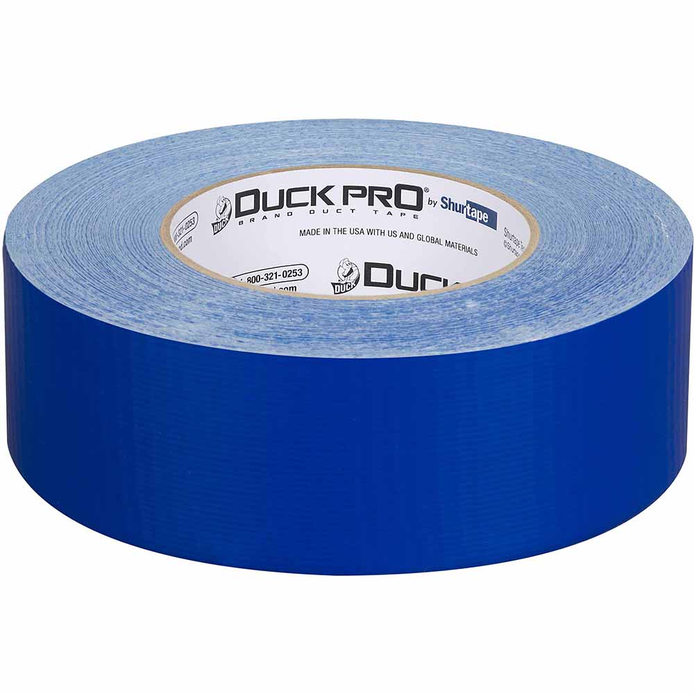 Shurtape 105492 PC 009 C Duck Pro 9Mil 48mm x 55m Blue Contractor Grade, Colored Cloth Duct Tape
