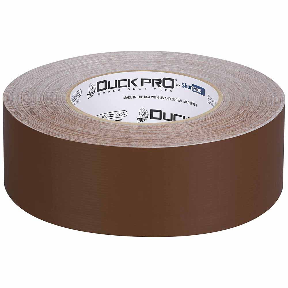Shurtape 105494 PC 009 C Duck Pro 9Mil 48mm x 55m Brown Contractor Grade, Colored Cloth Duct Tape