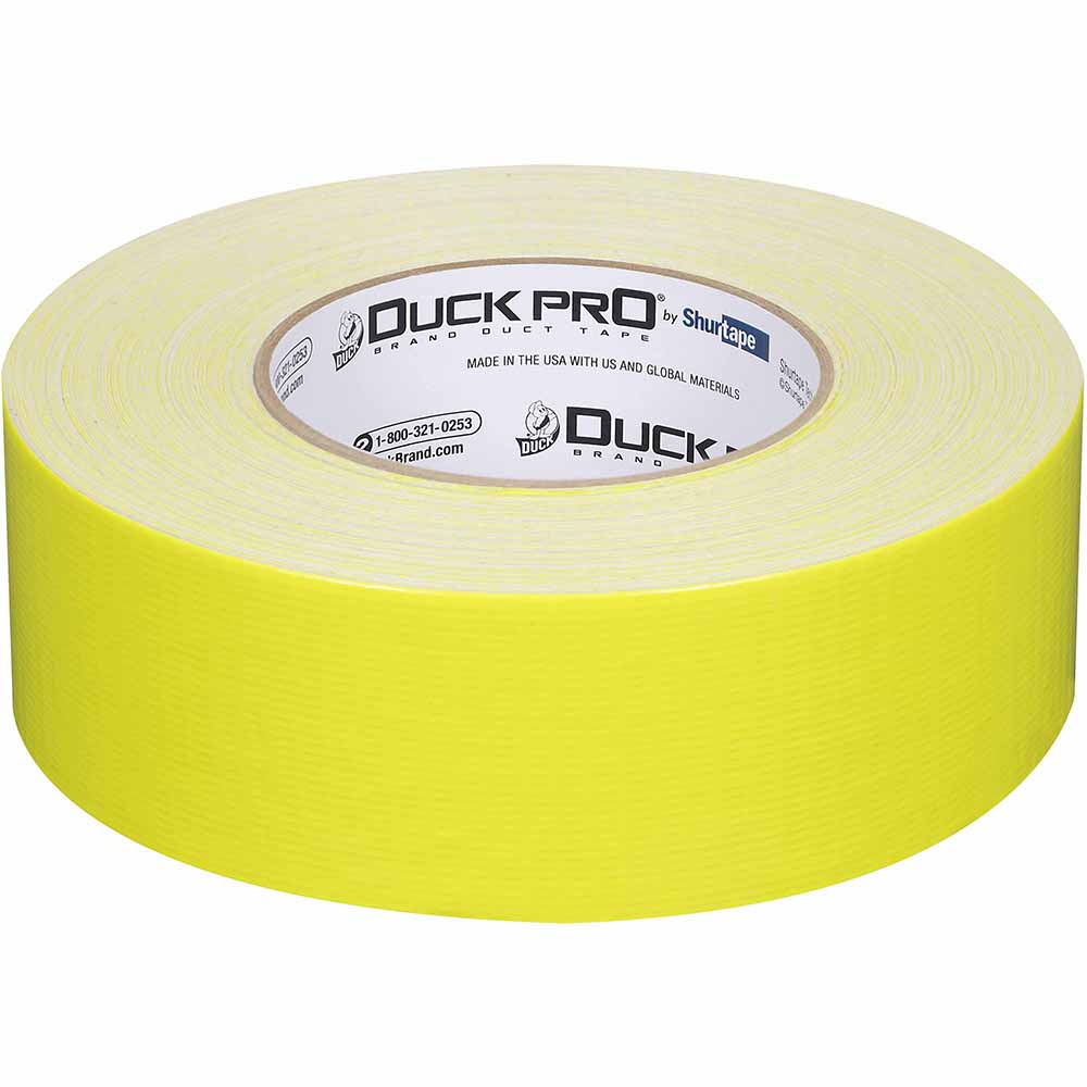 Shurtape 105500 PC 619 Duck Pro 9Mil 48mm x 55m Fluorescent Yellow Specialty Grade, Fluorescent C
