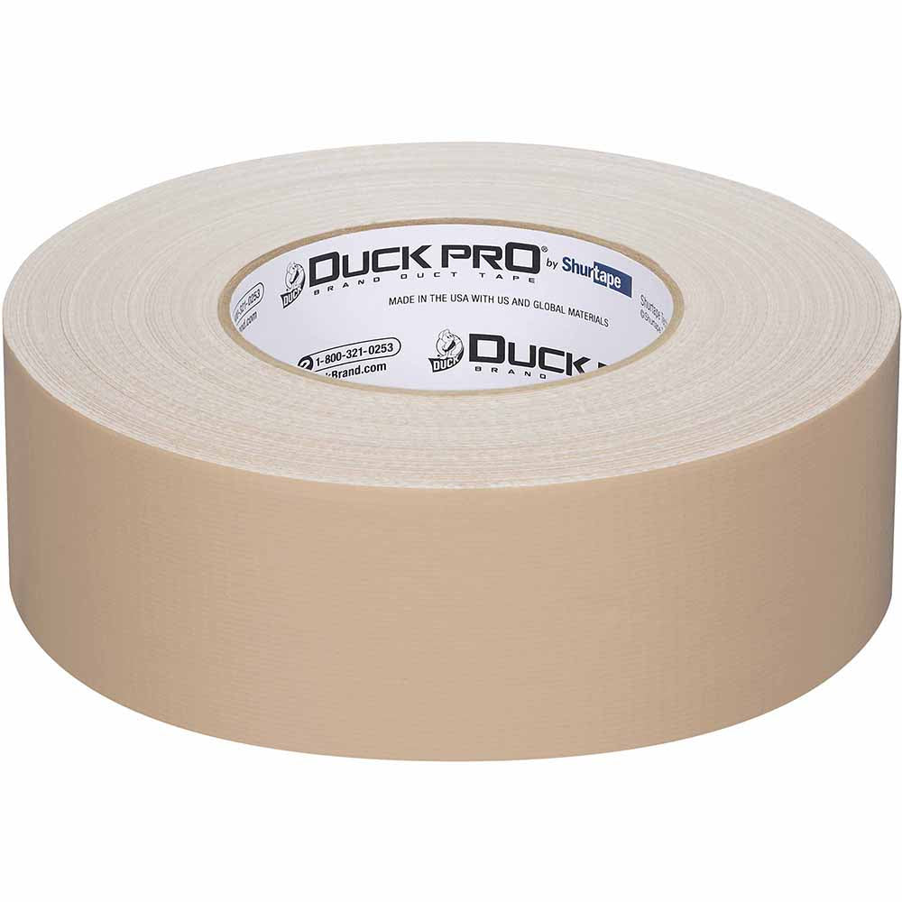 Shurtape 105501 PC 618C Duck Pro 10Mil 48mm x 55m Beige Industrial Colored Cloth Duct Tape