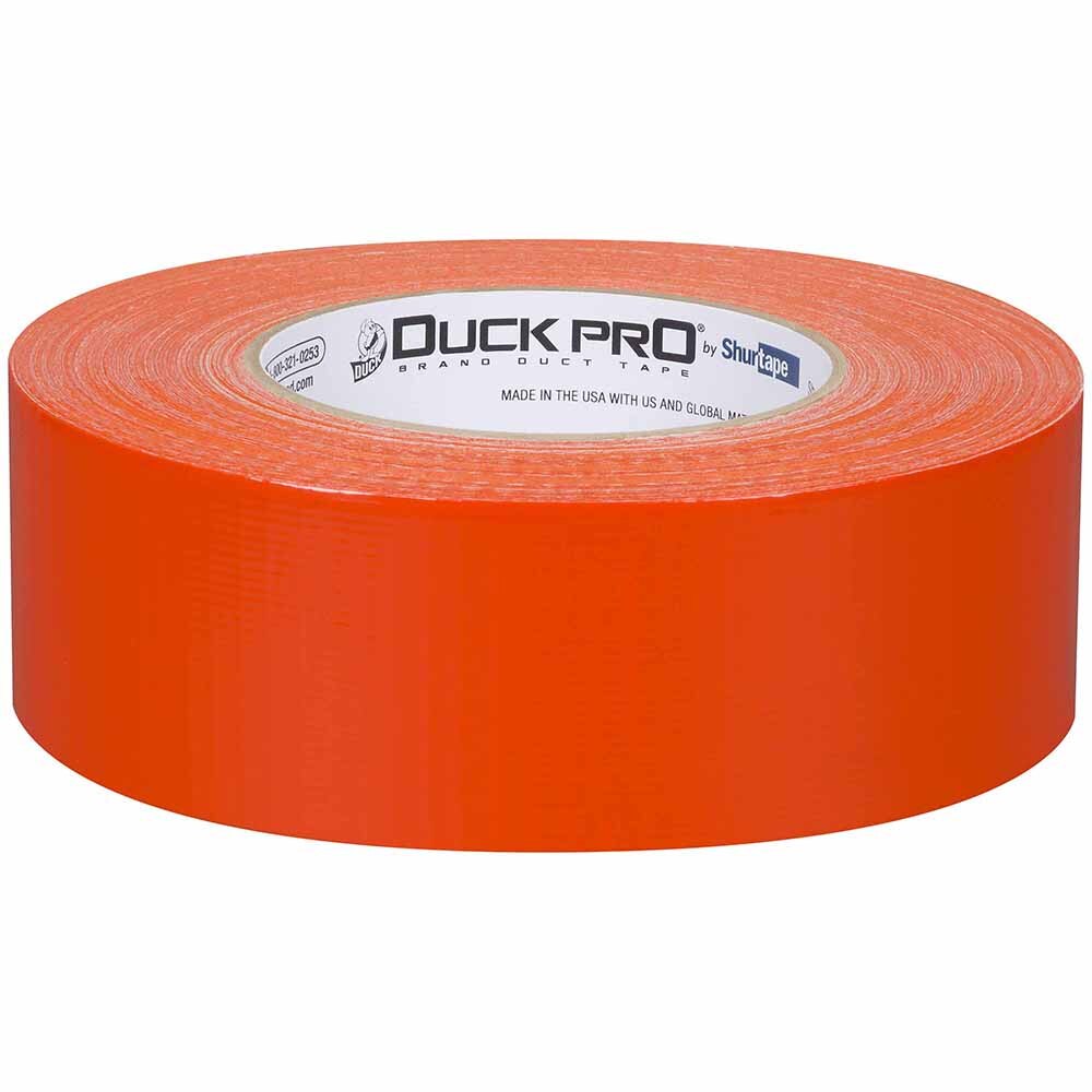 Shurtape 105511 PC 618C Duck Pro 10Mil 48mm x 55m Orange Industrial Colored Cloth Duct Tape