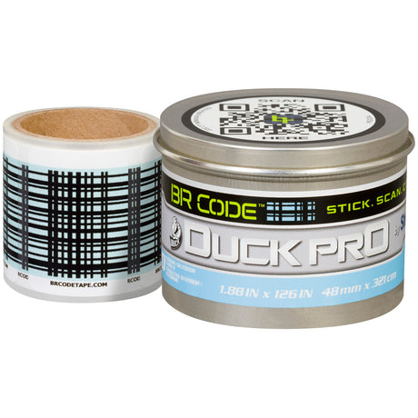 Shurtape 105637 PSL BR 1.88" x 10.5' Duck Pro BR Code Blue Permanent Scannable Labels