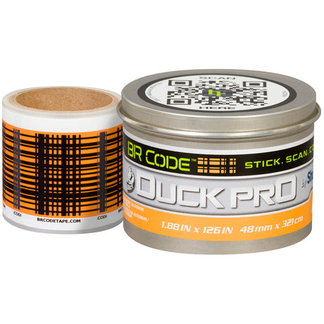 Shurtape 105639 PSL BR 1.88" x 10.5' Duck Pro BR Code Orange Permanent Scannable Labels