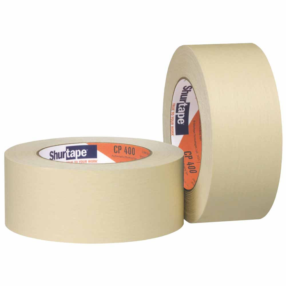 Shurtape 123650 CP 400 Mod. Temp. Med-High Adhesion 1.5" Masking Tape, 36mm x 55m