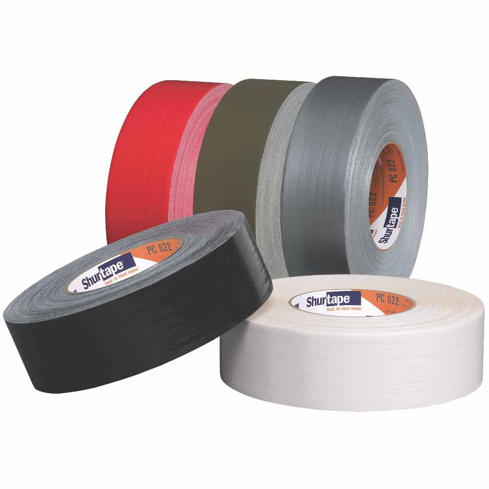 Shurtape 145083 PC 622 Premium Grade 2" Stucco Duct Tape, Black, 48mm x 55m