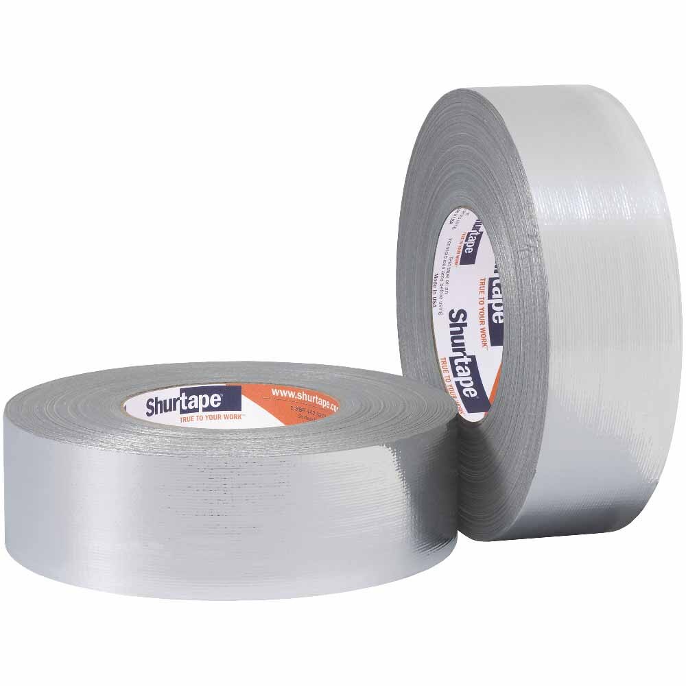 Shurtape 146956 SF 682 ShurFLEX Metalized 2" Duct Tape, Silver, 48mm x 55m