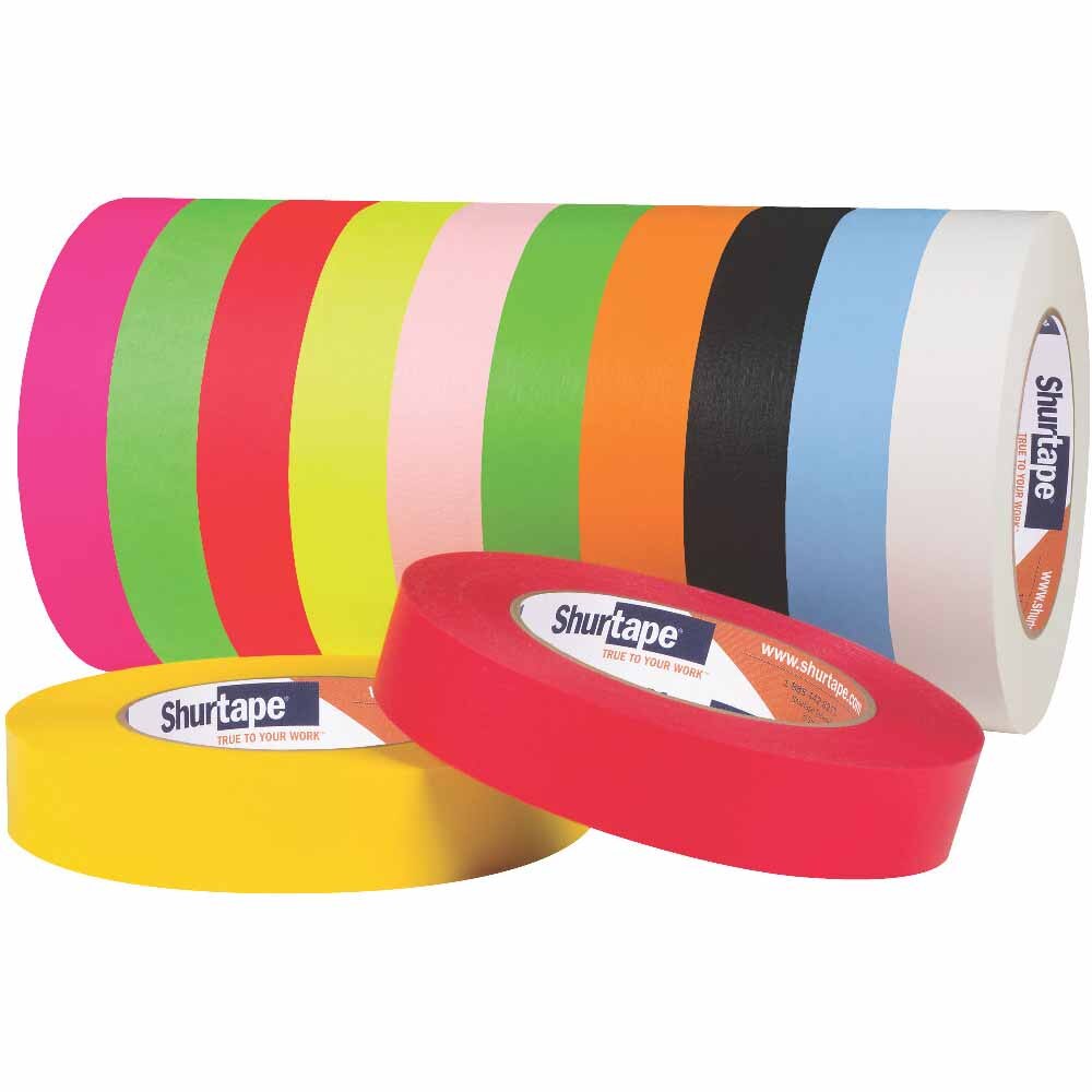 Shurtape 202086 FP 227 High Adhesion 1" Flatback Paper Tape, White, 24mm x 55m