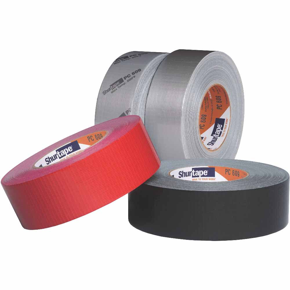Shurtape 203147 PC 609 Performance 2" Cloth Duct Tape, Red, 48mm x 55m