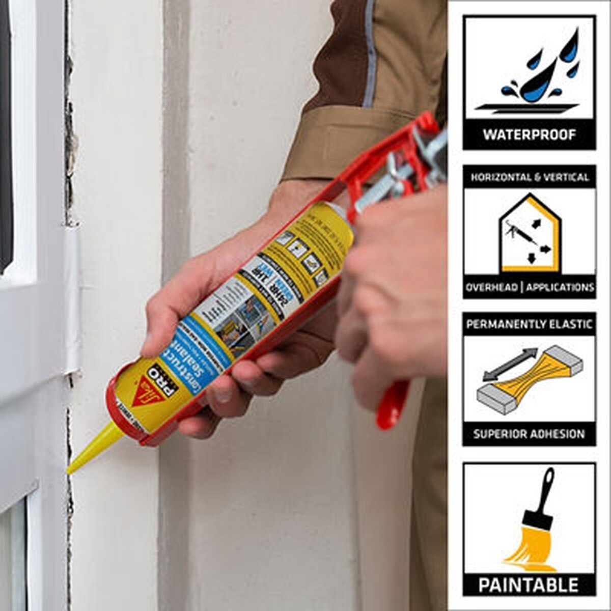 Sika 15LM GRAY 10 oz Gray Polyurethane Non-Sag Construction Sealant - 3