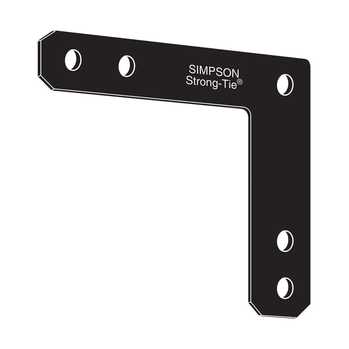 Simpson Strong-Tie 1212HLPC (12" x 12") 7ga HLPC Heavy L-Shaped Black Powder-Coated Strap Tie - 2
