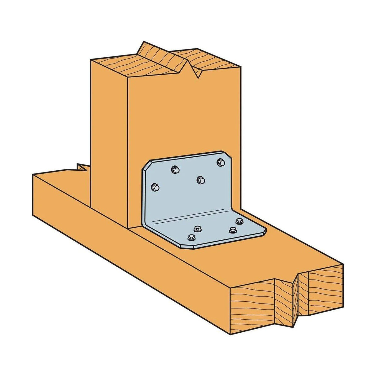 Simpson Strong-Tie A23Z (2" x 1-1/2" x 2-3/4") 18Ga ZMAX A Angle for Wood Applications - 3