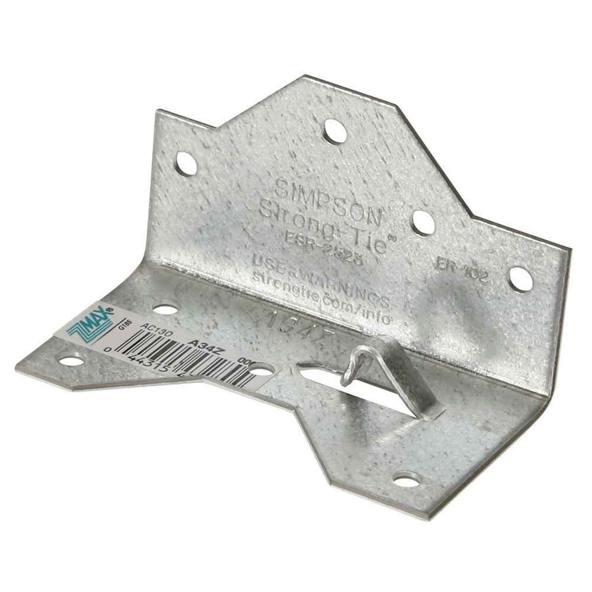 Simpson A34Z Strong-Tie Framing Angle ZMAX Galvanized Finish