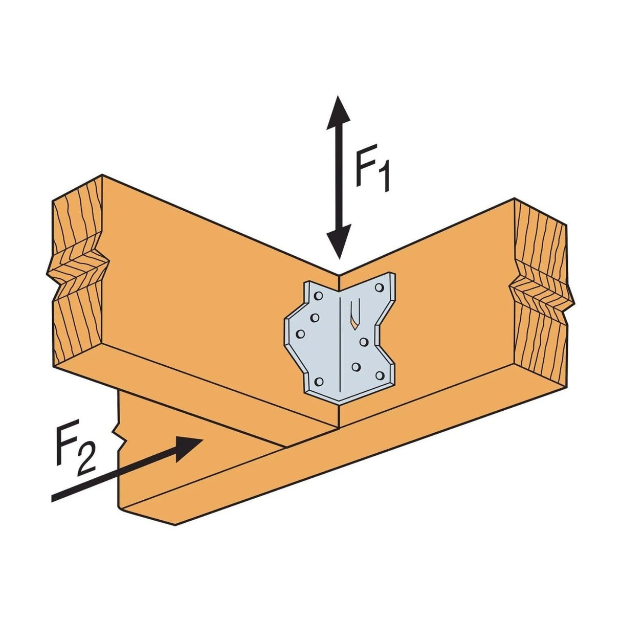 Simpson A34Z Strong-Tie Framing Angle ZMAX Galvanized Finish - 3
