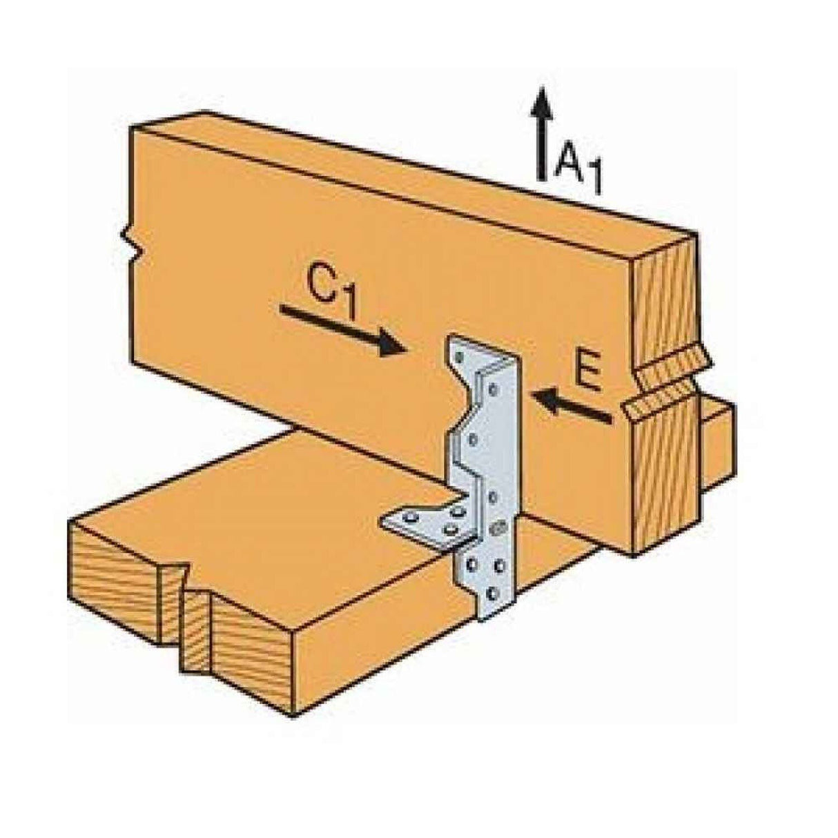 Simpson Strong-Tie A35SS (1-7/16 in. x 4-1/2 in.) Stainless-Steel Framing Angle for Wood Construction - 4