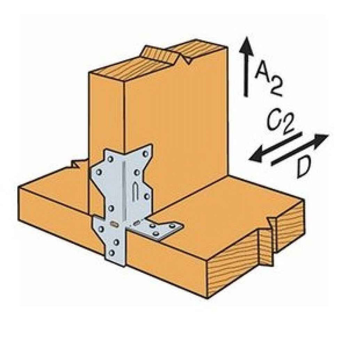 Simpson Strong-Tie A35SS (1-7/16 in. x 4-1/2 in.) Stainless-Steel Framing Angle for Wood Construction - 5