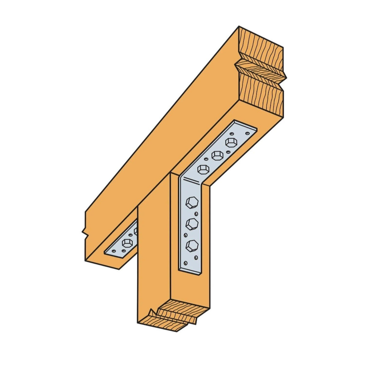 Simpson Strong-Tie A88 (8" x 8" x 2") 12Ga Galvanized A Angle for Wood Applications - 3
