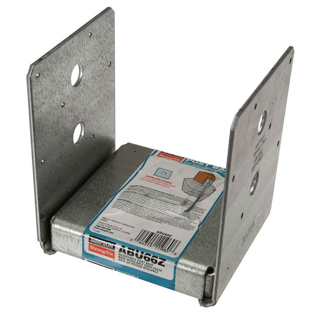 Simpson Strong-Tie ABU66Z (6" x 6") ABU Adjustable Post Base with Uplift - ZMAX Finish