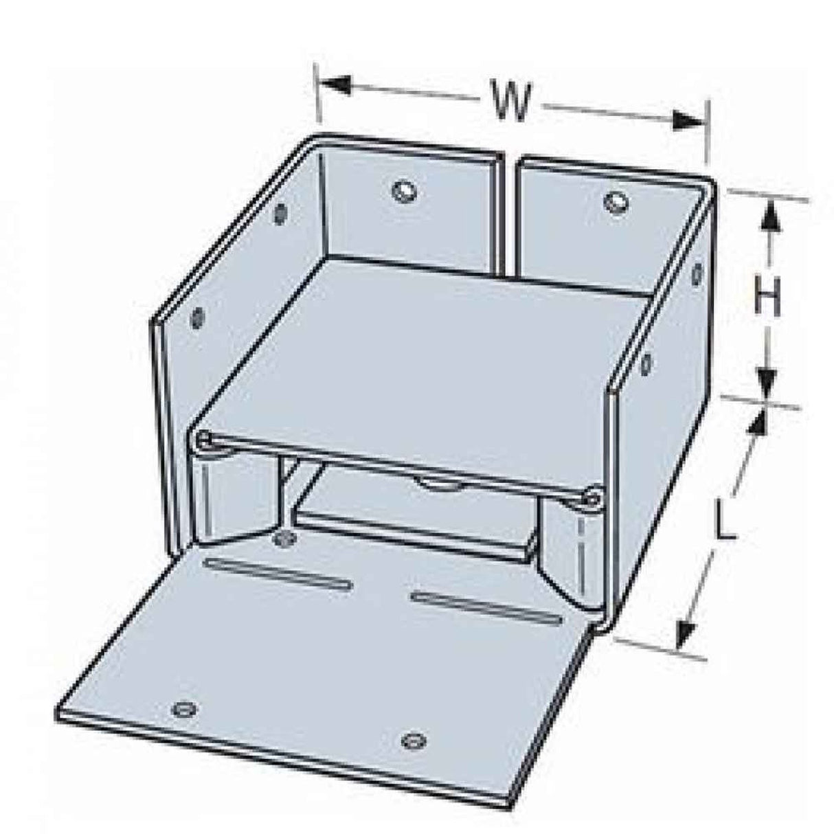 Simpson Strong-Tie ABW44Z (4" x 4") ABU Adjustable Post Base with Uplift - ZMAX Finish - 7
