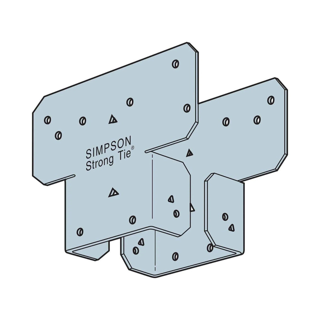 Simpson Strong-Tie AC4RZ (4" x 7") 18ga AC ZMAX Adjustable Post Cap - 2