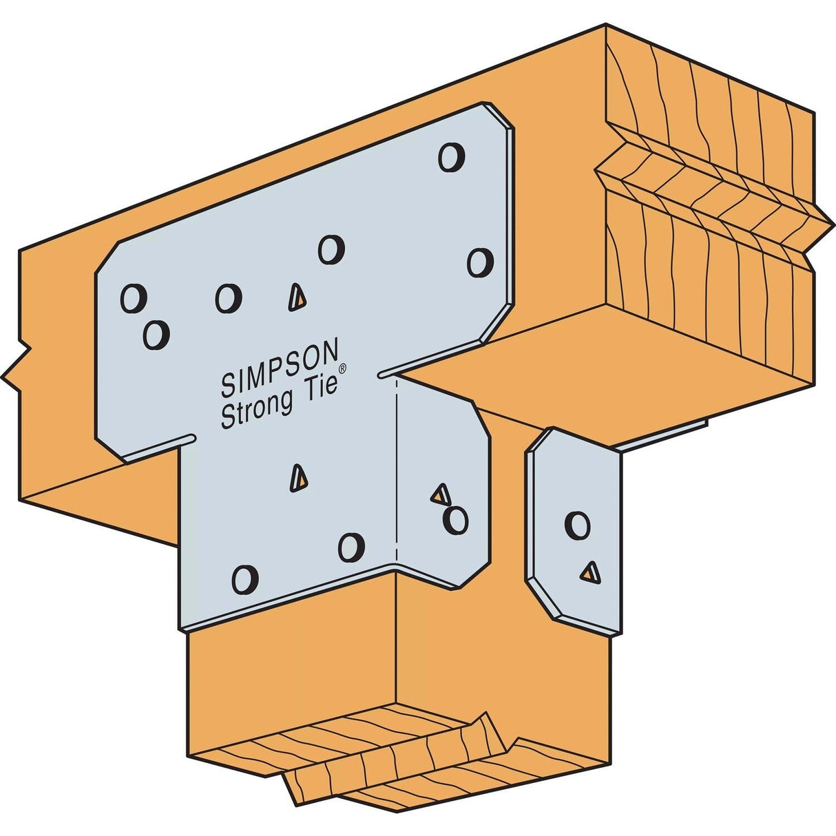 Simpson Strong-Tie AC4SS (3-9/16" x 6-1/2") 18ga AC Stainless Steel Adjustable Post Cap - 3