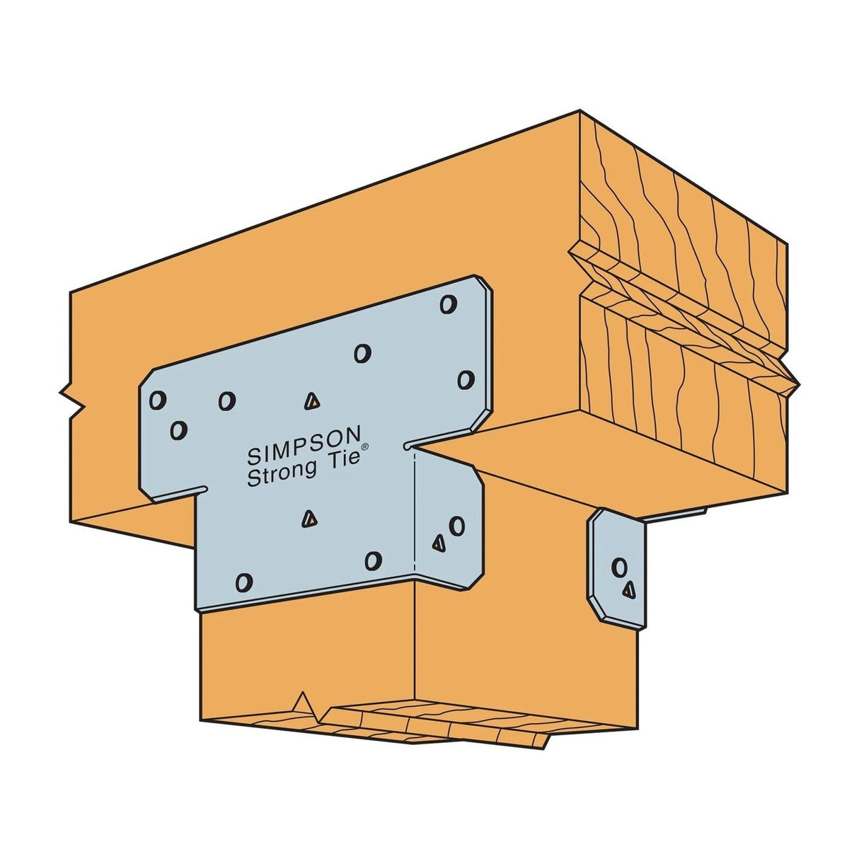 Simpson Strong-Tie AC6RZ (6" x 9") 18ga AC ZMAX Adjustable Post Cap - 4