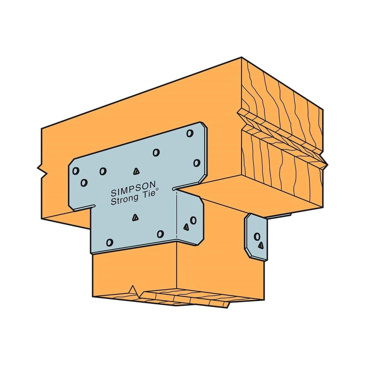Simpson Strong-Tie AC6SS (5-1/2" x 8-1/2") 18ga AC Stainless Steel Adjustable Post Cap - 5
