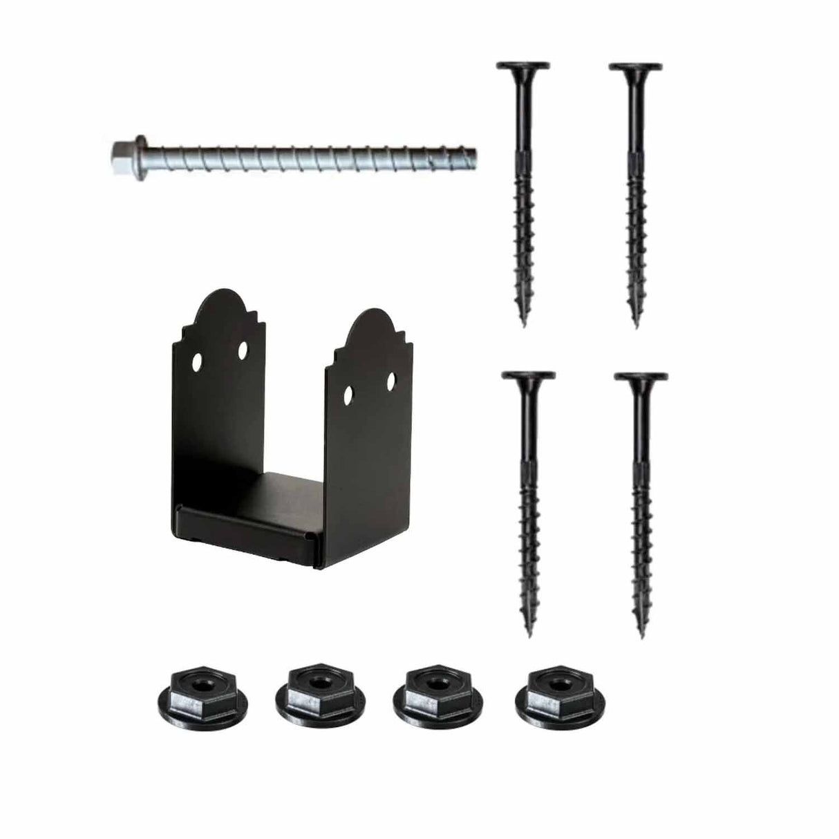 Simpson Strong-Tie APB66R (6" x 6" Rough) APB Outdoor Accents Adjustable Post Base - Black Powder Coated