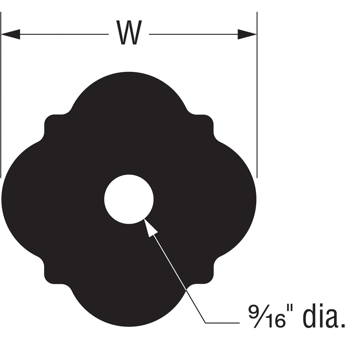 Simpson Strong-Tie APDMW56 (9/16" x 3") 12ga Decorative Washer - Black Powder Coated - 2