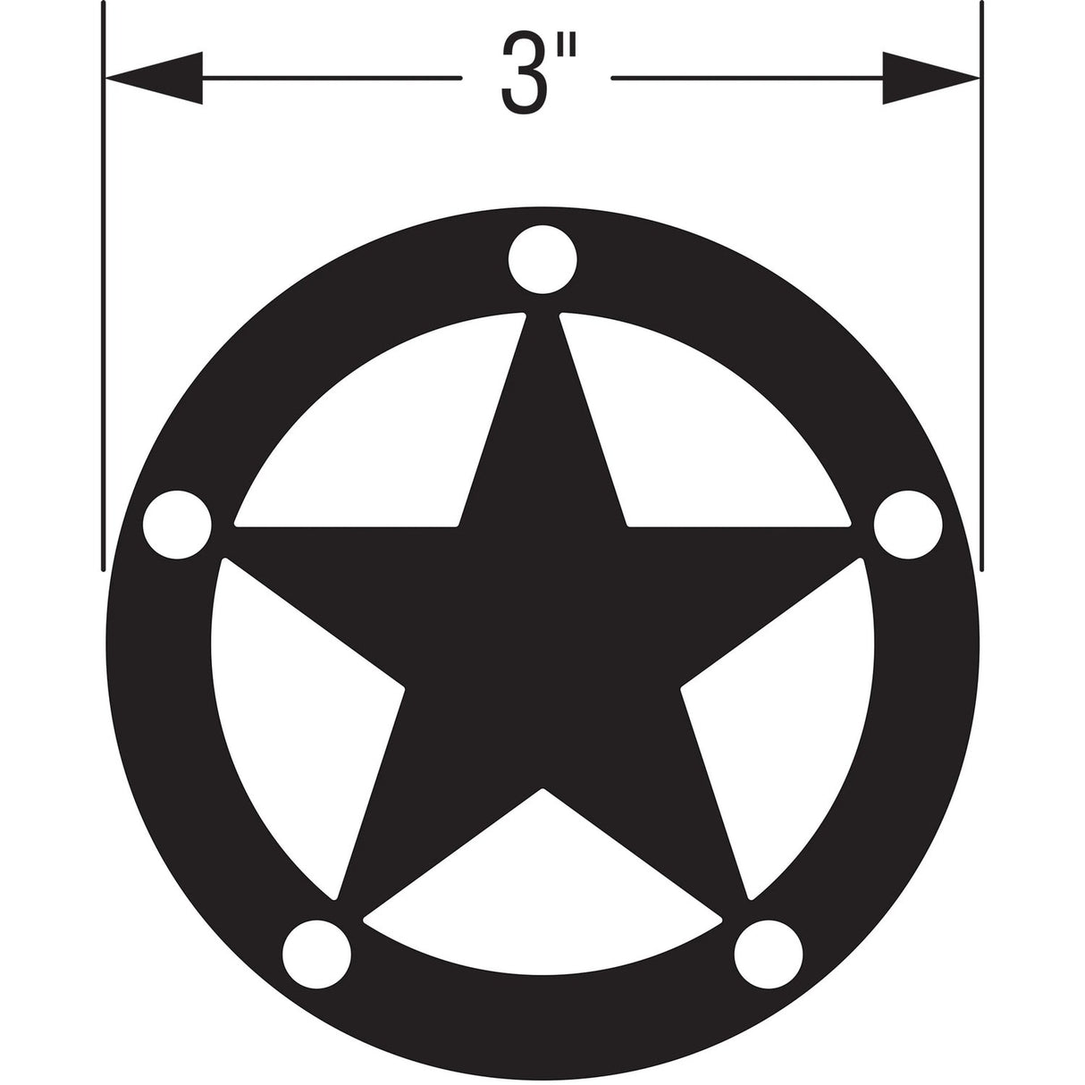 Simpson Strong-Tie APDTS3 (3" x 3") 12ga Decorative Star with Black Powder Coat Finish - 2