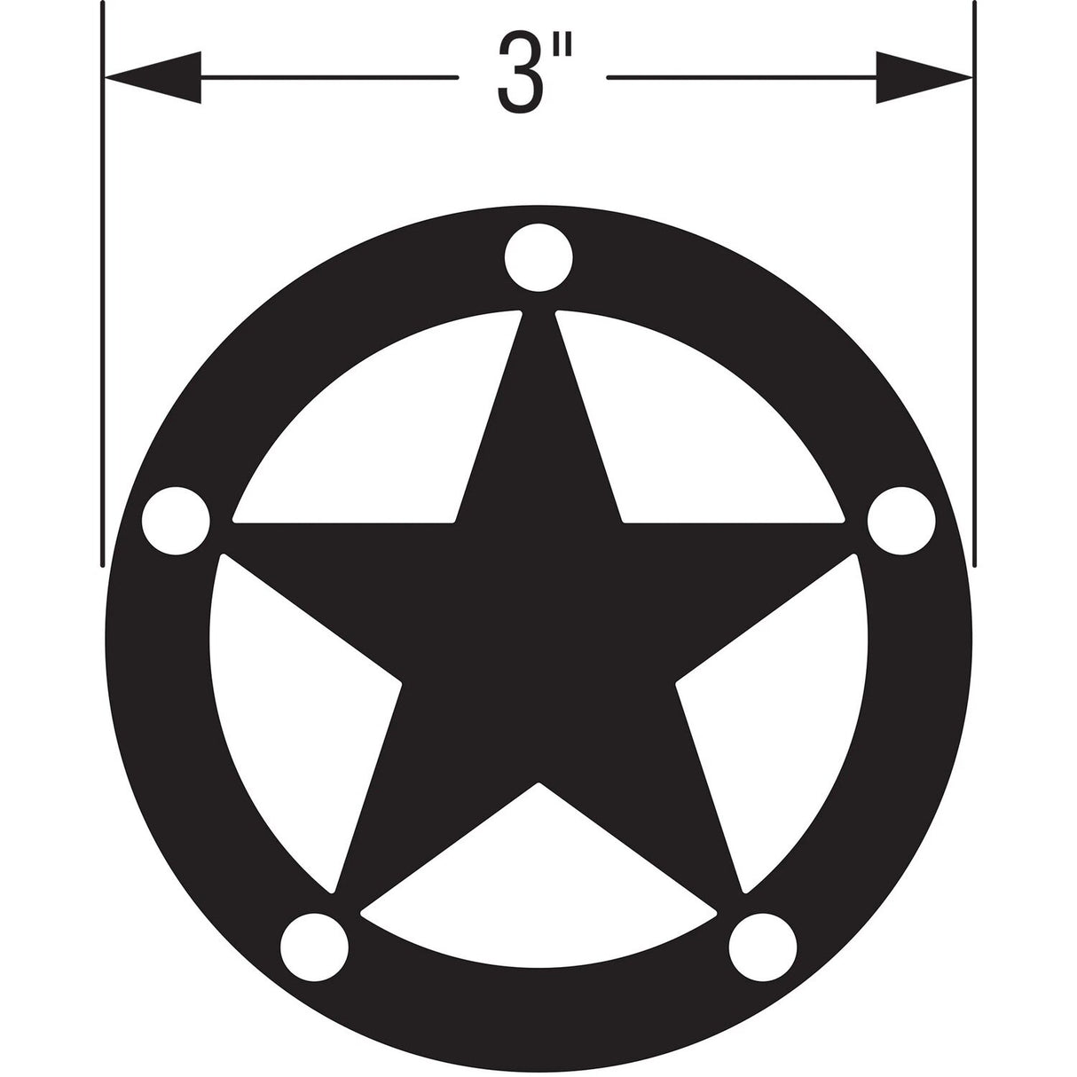 Simpson Strong-Tie APDTS3 (3" x 3") 12ga Decorative Star with Black Powder Coat Finish - 2
