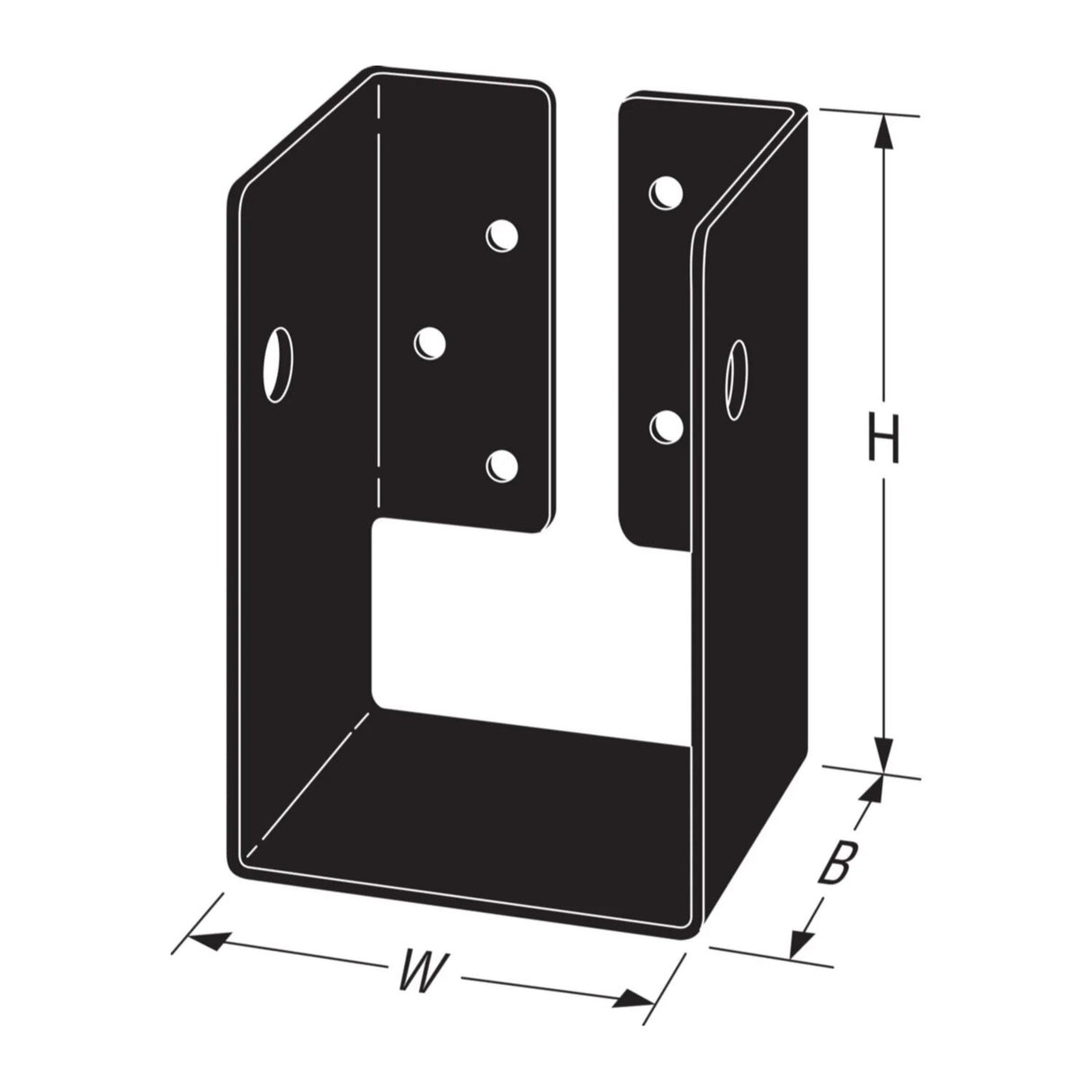 Simpson Strong-Tie APHH46R (4-7/8") 12Ga Concealed-Flange Heavy Joist Hanger for 4x6 Beams Rough - 2