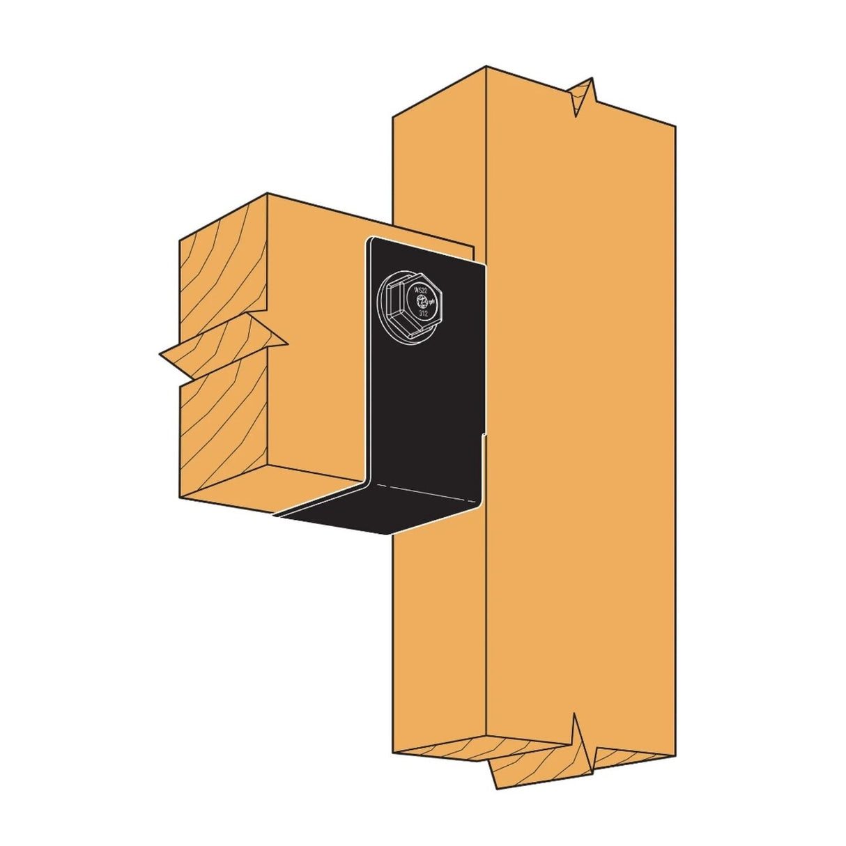 Simpson Strong-Tie APHH46R (4-7/8") 12Ga Concealed-Flange Heavy Joist Hanger for 4x6 Beams Rough - 3