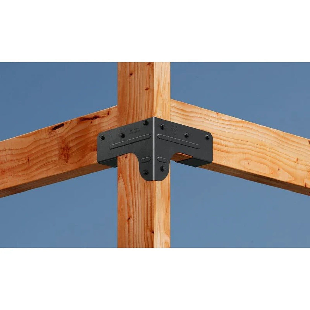 Simpson Strong-Tie APRTC2 (2x Joist, 2x4 Post) Outdoor Accents ZMAX Black Rigid Tie Corner Connector - 3
