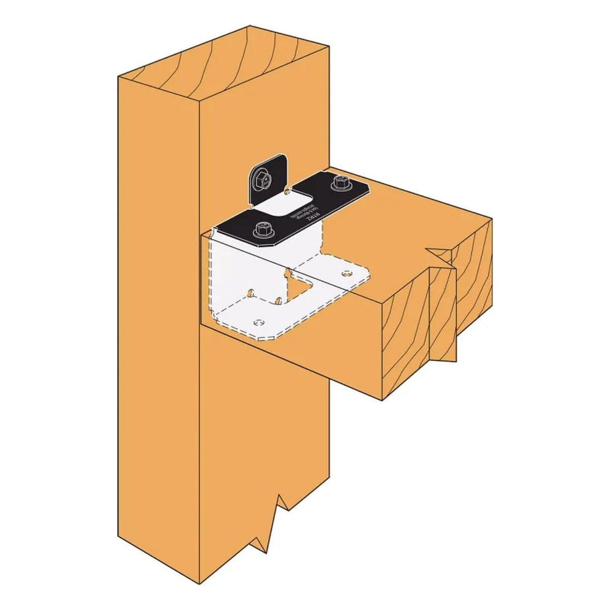 Simpson Strong-Tie APRTR Outdoor Accents Rigid Tie Rail Connector for 2x Joist/Post - 3