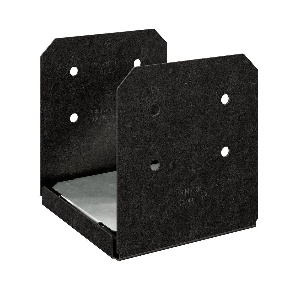 Simpson Strong-Tie APVB1010 (10x10) Outdoor Adjustable Post Base - ZMAX/Black Powder Coated