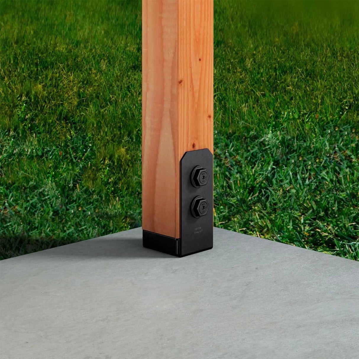 Simpson Strong-Tie APVB44 (4" x 4") Outdoor Adjustable Post Base - ZMAX/Black Powder Coated - 4
