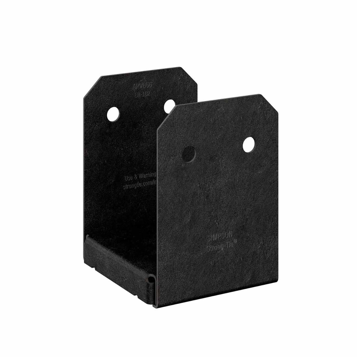 Simpson Strong-Tie APVB66 (6" x 6") Outdoor Adjustable Post Base - ZMAX/Black Powder Coated