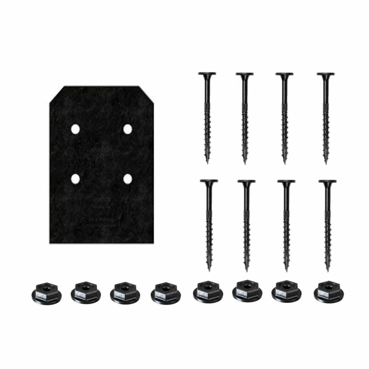 Simpson Strong-Tie APVB88DSP Avant Collection ZMAX Black Post Base Side Plate (2 Pack) - 3