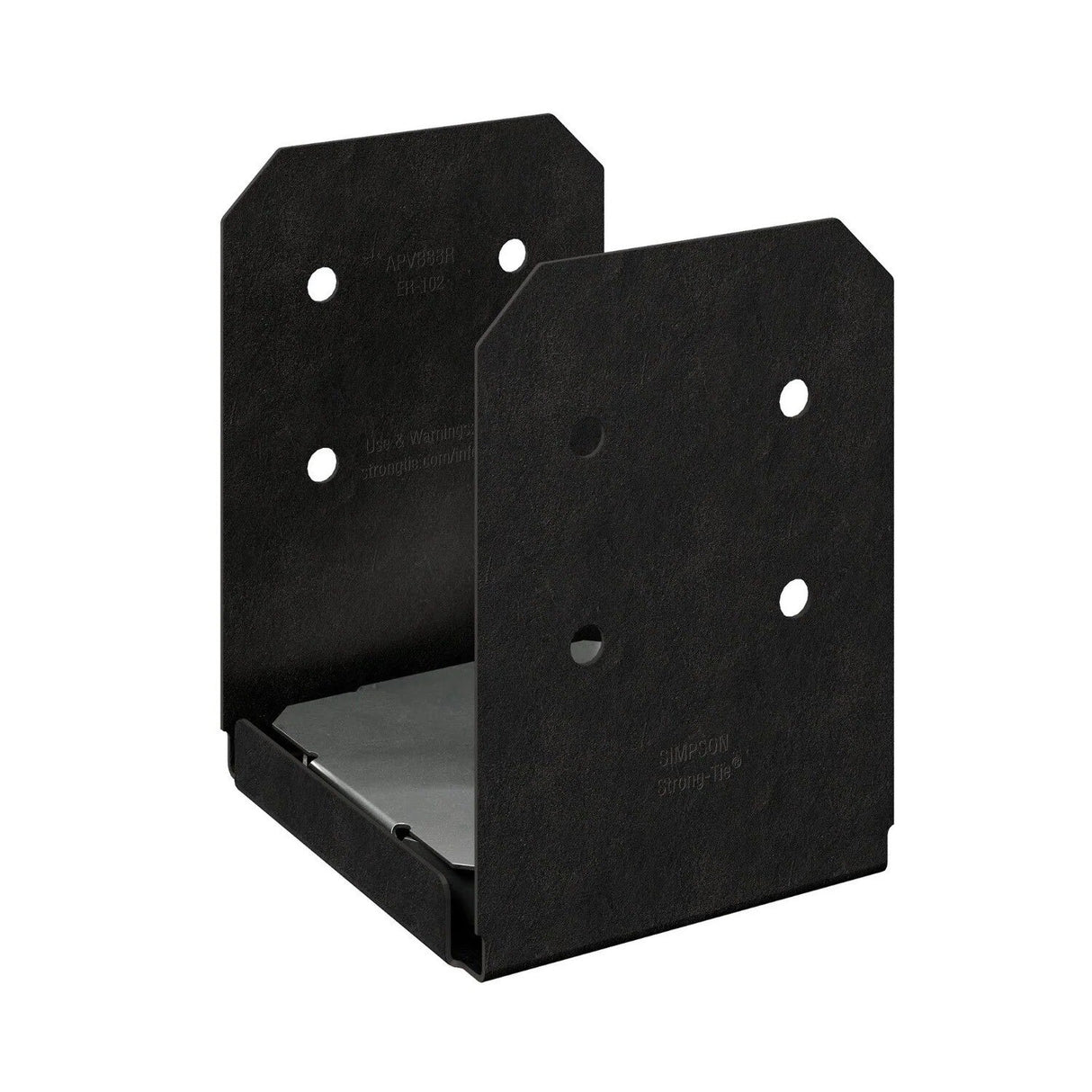 Simpson Strong-Tie APVB88R (8x8 Rough) Outdoor Adjustable Post Base - ZMAX/Black Powder Coated