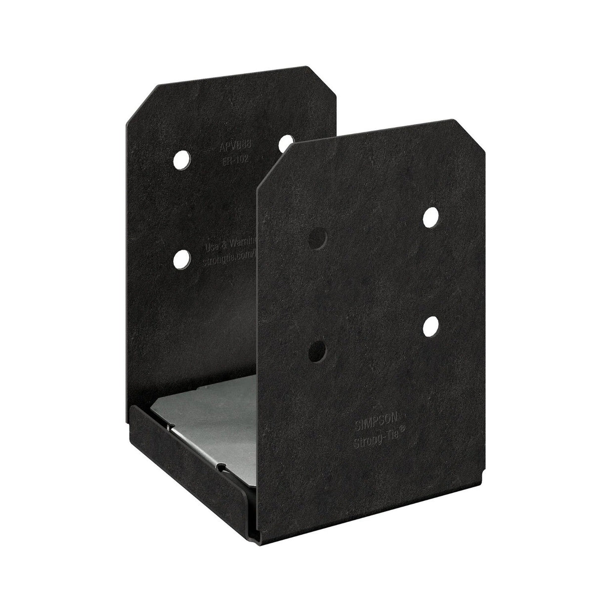 Simpson Strong-Tie APVB88 (8x8) Outdoor Adjustable Post Base - ZMAX/Black Powder Coated