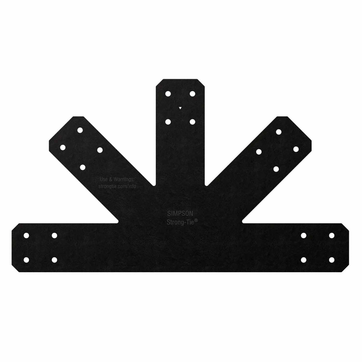 Simpson Strong-Tie APVGP1212 (12:12) Outdoor Accents Avant Collection Pitch Black Powder-Coated Gable Plate
