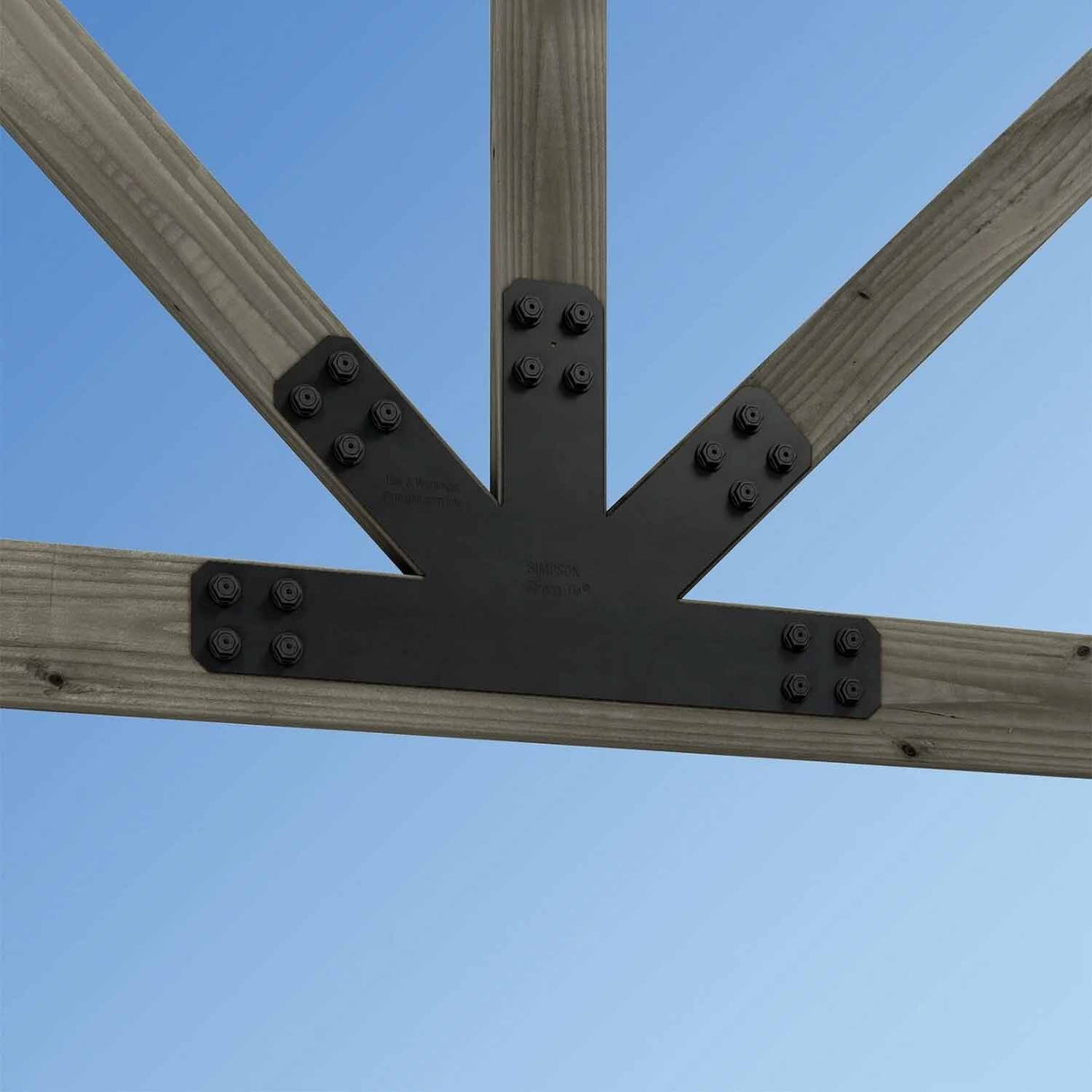 Simpson Strong-Tie APVGP1212 (12:12) Outdoor Accents Avant Collection Pitch Black Powder-Coated Gable Plate - 4