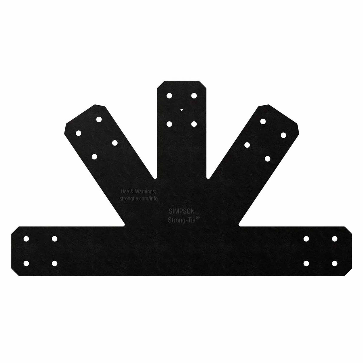 Simpson Strong-Tie APVGP812 (8:12 Pitch) Outdoor Accents Avant Collection Black Powder-Coated Gable Plate