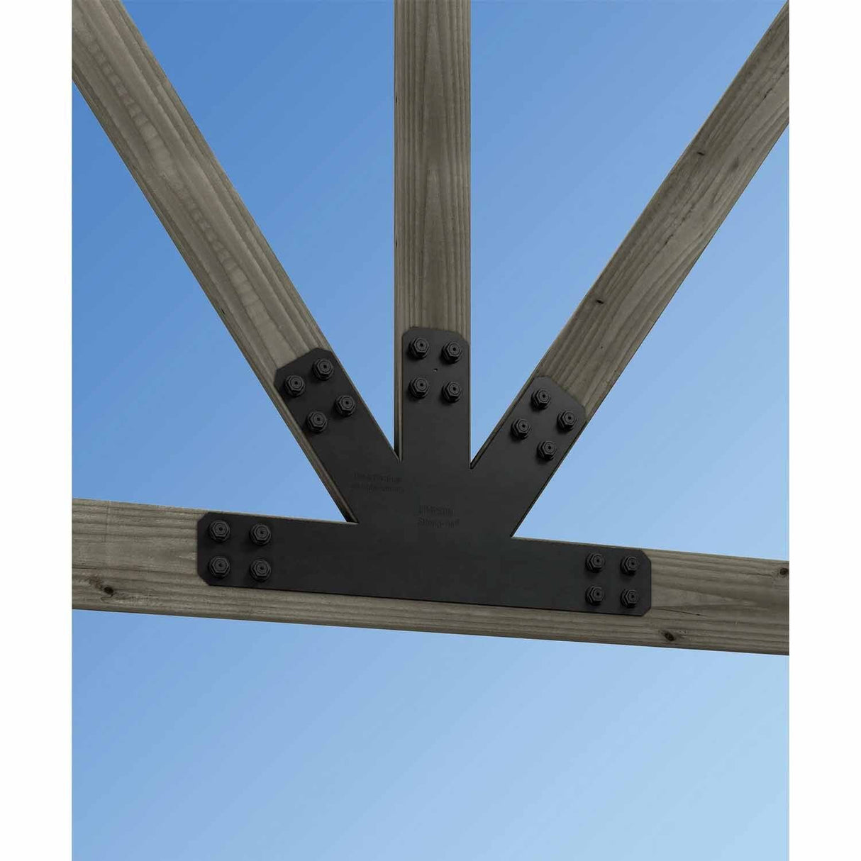Simpson Strong-Tie APVGP812 (8:12 Pitch) Outdoor Accents Avant Collection Black Powder-Coated Gable Plate - 4