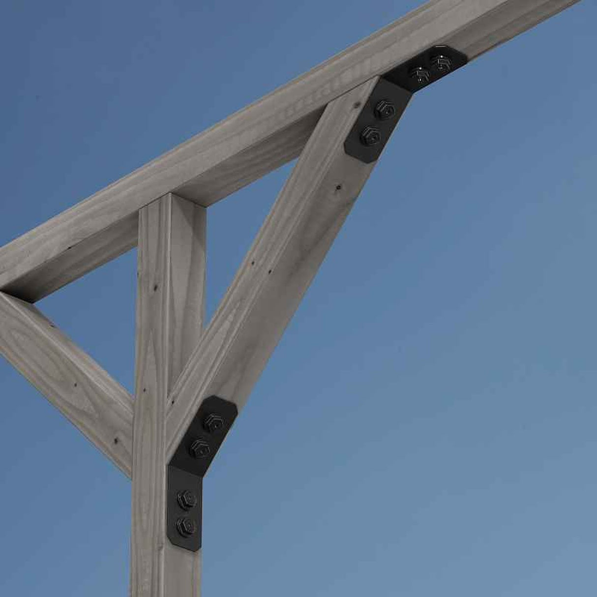 Simpson Strong-Tie APVKB45-4 (3" x 4x) 12Ga Decorative Knee Brace Connector - ZMAX/Black Powder Coating - 4