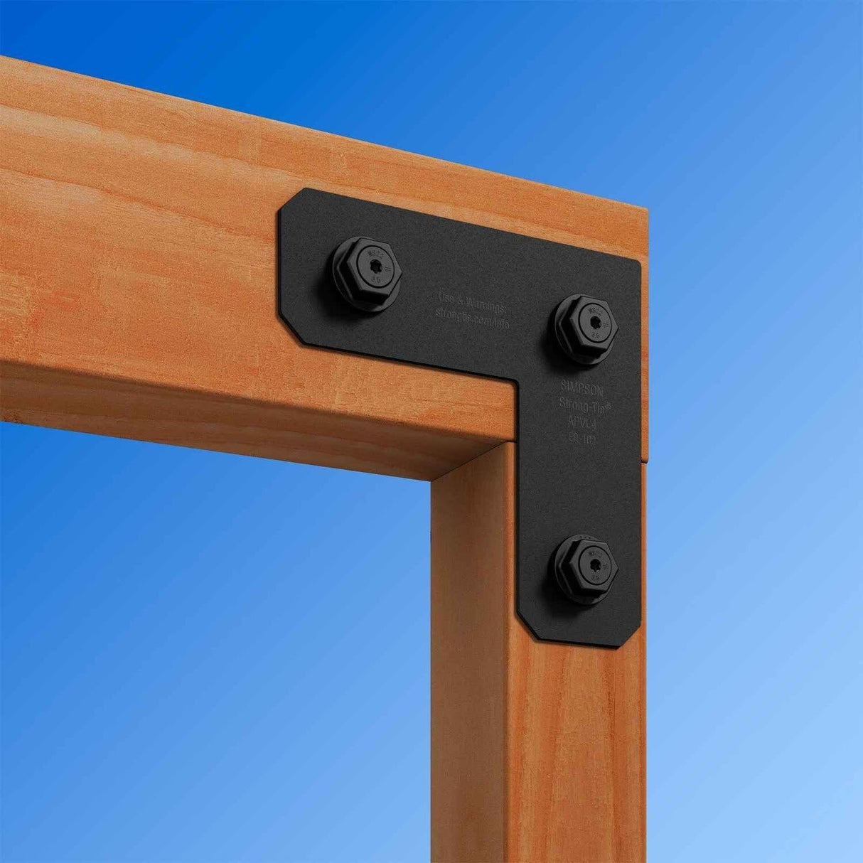 Simpson Strong-Tie APVL4 (8-1/4") 12Ga Outdoor Accents L Strap Tie - ZMAX/Black Powder Coating - 4