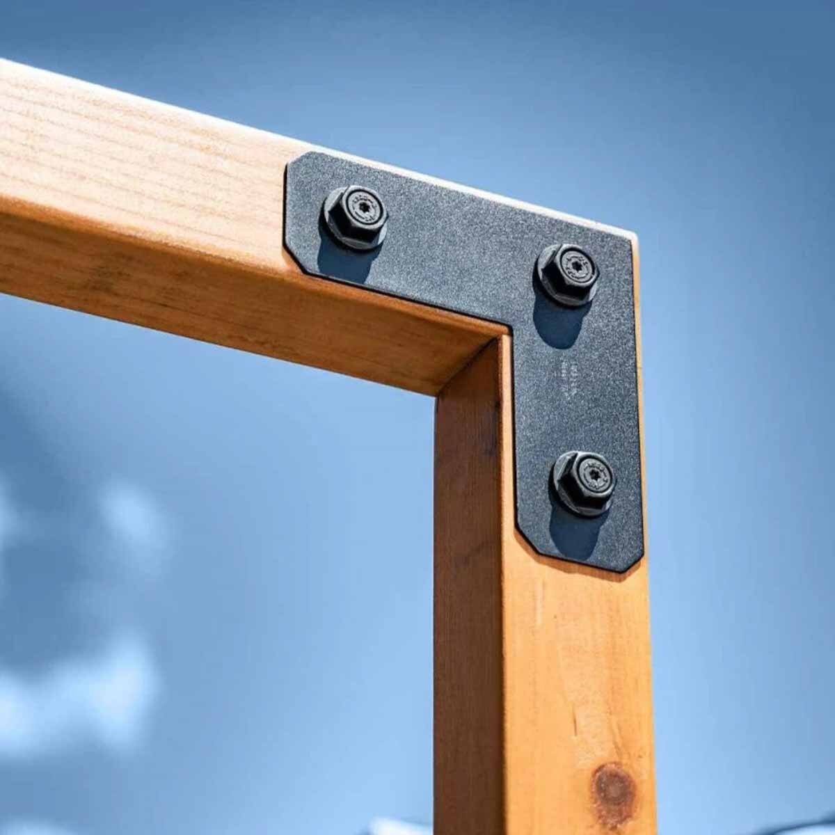 Simpson APVPK44-D1 Strong-Tie Simpson DIY Pergola Hardware Kit for 4x4 Lumber ZMAX Black Powder Coat - Complete Outdoor Accents Avant Collection Kit - 8