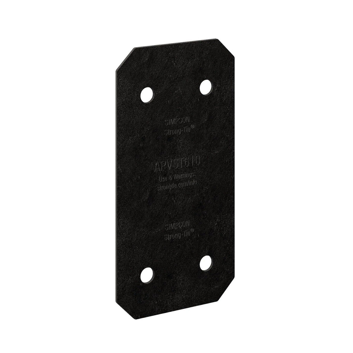 Simpson Strong-Tie APVST610 (5" x 9-3/4") Outdoor Accents Avant Collection 6x Flat Strap - Black Powder Coat